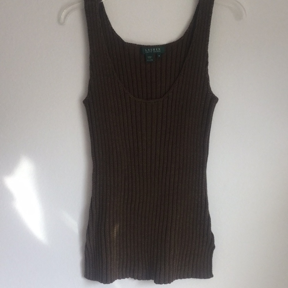 Ralph Lauren knit sleeveless top. Size M.